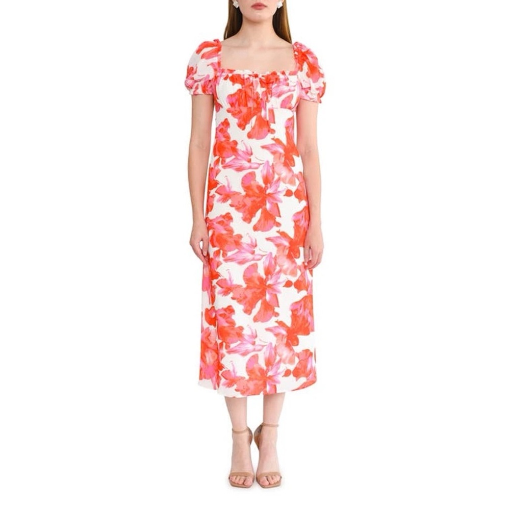 WAYF FELICITY HIBISCUS PRINT MIDI DRESS ❤️NWT IN STORES❤️